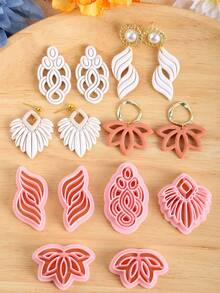 Boho Geometric Polymer Clay Cutters, Geometric Design Shape Clay Cutter Molds For DIY Earring Jewelry Making, Art And Craft Molds Accessories - Clay Cutters - View 2