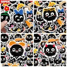 50张趣味煤球表情涂鸦可爱黑色饺子系列贴纸，适用于剪贴簿、日记本、笔记本电脑、水瓶、汽车等。以信仰为主题的设计，传递积极信息，是绝佳的礼物。 - 50pcs - 查看 1