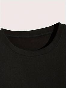 Men's California West Coast Letter Print Sporty Casual Versatile Short-Sleeve T-Shirt - 黑色 - 查看 4