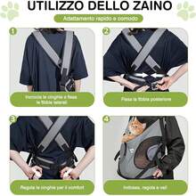 Zaino per animali domestici - Grigio Vulcano - Visualizzare 6