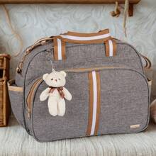 5-Piece Maternity Bag Set With 2-In-1 Backpack, Bottle Holder, And Thermal Insulator - AMOR - Màu be - Xem 3