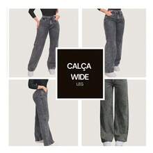 Set Of 3 Women's Wide Leg Jeans, Graphite Gray, High Waist, Casual, Elegant, Boho Style, With Pockets, Button And Zipper, All Seasons - 石墨色 - 淺藍色 - 深藍色 - 查看 3