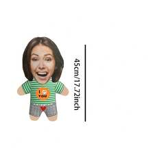 1pc Customized Photo Throw Pillow, Personalized Cushion, Can Customize Interesting Patterns, Double-Sided 3D Pillow, Suitable As Gift For Parents/Family/Her/Him/Girlfriend/Boyfriend, Couples Birthday Gift - Stripe - View 18