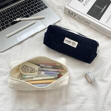 韩式波点铅笔盒，多功能学生文具袋，独特设计 - 波點筆袋 - 查看 4