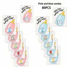 粉色和蓝色性别揭晓游戏卡片、刮刮乐彩票、婴儿派对用品、桌面游戏装饰品、婴儿派对装饰品、惊喜公告礼物 - 彩色 - 查看 11