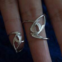 New Chinese Style Smart Flying Swallow Ring Matte Women's Light Luxury Niche Design High-End Fashion Versatile Open Index Finger Ring - Nhẫn hình chim én sống động JZ155 (Bạc) - Xem 4