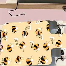 1 件 39*22 英寸瑜伽垫，卡通蜜蜂图案，防滑耐用，加宽加厚，适合家庭和专业人士使用，适合初学者，多种款式可选 - 彩色 - 查看 3