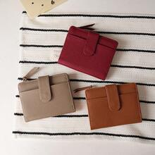 European & American Style Litchi Grain Minimalist Women's Bifold Wallet, Multi-Card Slots Design With Zipper Coin Pouch, High-End Elegant Ladies Wallet. Mini Wallet, Small Wallet, Men's Wallet, Cute Leather Wallet - Multicolor - View 11