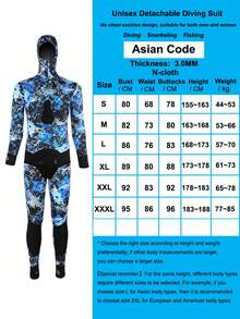 scubadonkey 3毫米厚N型氯丁橡胶潜水服，男女通用保暖潜水服，女士两件式防寒钓鱼服，男士四季保暖浮潜泳衣套装 - 藍色 - 查看 13