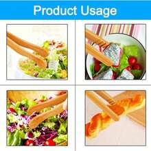 1个耐热竹制隔热垫 - 也适用于牛排、水果、面包、烤肉、烧烤、沙拉、甜点、糖、冰淇淋、意大利面和意面 - 家居用品 - 原木色 - 查看 4