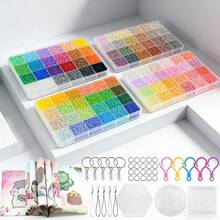 Kit de cuentas de fusión de 2.6 mm en colores surtidos con herramientas y tablero de clavijas, un gran regalo para familiares y amigos, accesorios DIY personalizados - Perlas fundidas - Ver 5