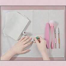125pcs Disposable Nail Art Desk Mats, Tattoo, Eyelash Extension, Makeup Absorbing Pad, Waterproof Tablecloth, Cleaning Mat, Hand Pillow Pad, Suitable For Home Salon - 彩色 - 查看 4