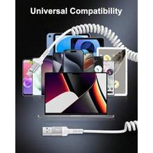 Cable cargador inalámbrico magnético 2 en 1 para Galaxy Watch y teléfono, carga rápida, compatible con múltiples modelos de relojes - Cable de datos con resorte - Ver 5