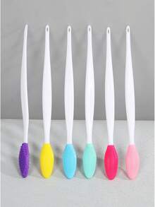 Cepillo de limpieza de silicona 2 en 1, removedor de puntos negros, exfoliante de labios, apto para uso doméstico y salón, para mujeres - Multicolor - Ver 8