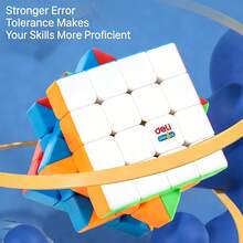 DELI 74514 Set Kubus Rubik dan Penggaris, Bahan ABS, Sudut Bulat untuk Mencegah Goresan, Keseruan Tanpa Batas untuk Interaksi Orang Tua-Anak, Set Mainan Edukatif Ramah Pemula untuk Anak Laki-laki dan Perempuan - MultiWarna - View 1