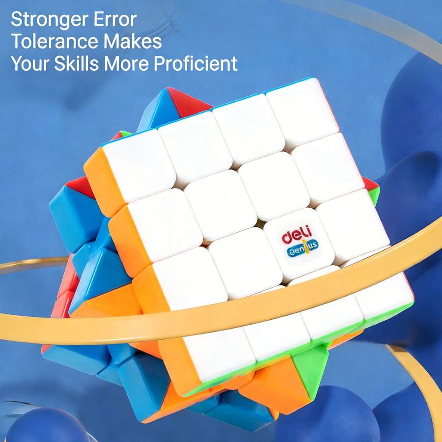 DELI 74514 Set Kubus Rubik dan Penggaris, Bahan ABS, Sudut Bulat untuk Mencegah Goresan, Keseruan Tanpa Batas untuk Interaksi Orang Tua-Anak, Set Mainan Edukatif Ramah Pemula untuk Anak Laki-laki dan Perempuan - MultiWarna - View 1