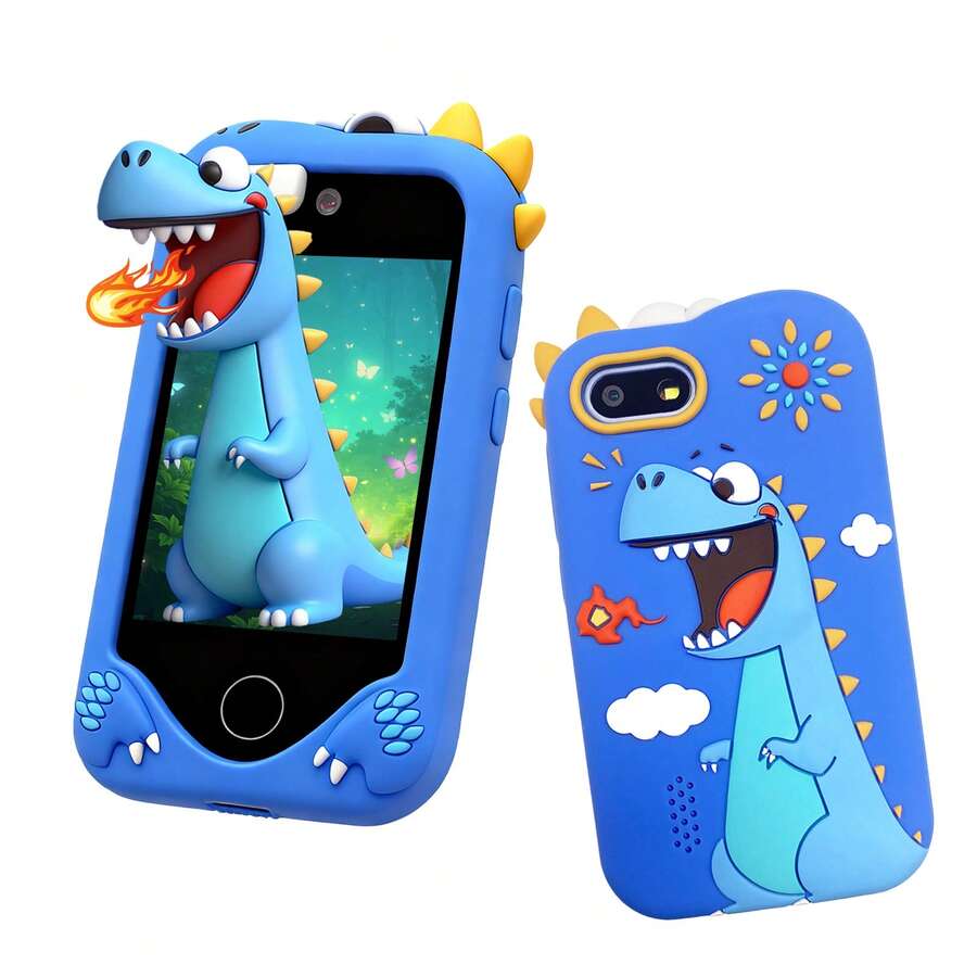 Children's Toy Mobile Phone, Birthday Gifts For Boys And Girls Aged 3-12, Children's Smart Phone, Detective Puzzle Learning Toy, With 2.8-Inch Touch Screen, Music And Video Games - 彩色 - 查看 1
