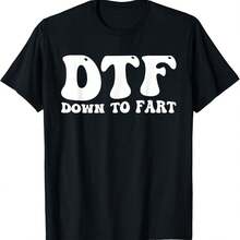 DTF Down To Fart Groovy T-Shirt - Black 9 - View 2