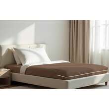 Double Gel Knit Mattress Cover With Zipper - Burgundy - View 5