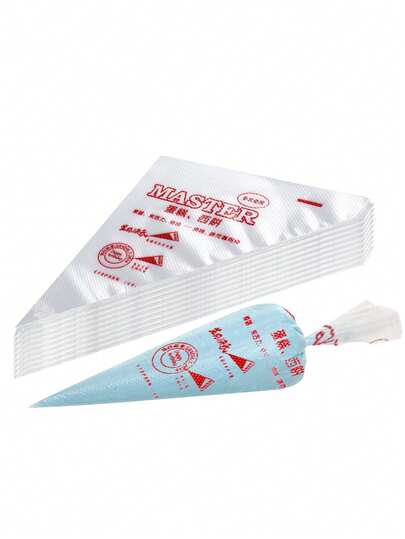 100 Stück Einweg-Spritzbeutel aus Klarsichtfolie zum Dekorieren von Kuchen - ideal für Frosting, Glasur und Kekse - unverzichtbares Backzubehör und Küchenutensilien