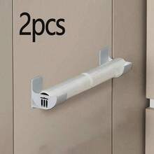 4件套免钻孔垃圾收纳架,可调节垫厨房收纳架,适用于垃圾袋、保鲜膜、雨伞、擀面杖等,保鲜膜架,厨房置物架,水槽收纳架,橱柜厨房整理架,厨房收纳整理,厨房小工具,厨房收纳盒 - 灰色 - 查看 10