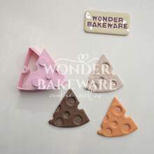 Cute Cheese Shaped Cookie Cutters Cartoon Pizza Biscuits Moulds Stamps 3D PLA Fondant Embossing Baking Tools - Mold - View 2