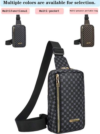 New Style Mobile Phone Fashion Retro Chest Bag Crossbody Bag Casual Sports Small Bag Lightweight Men's Simple Slanted Crossbody Bag Single Shoulder Bag