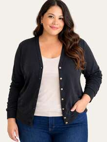 Plus Size Coats - Negro - Ver 1