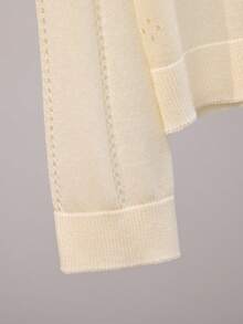 GIGOGOU 女士轻薄针织开衫，休闲透气长袖，春夏款 - 杏色 - 查看 5