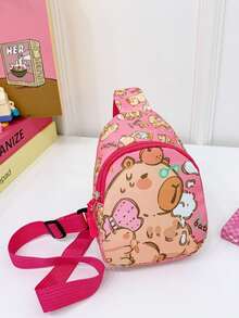 Esta es una bolsa de pecho súper linda para niños, con un diseño de moda y versátil, adecuada para uso diario. - Multicolor - Ver 14