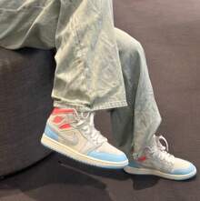 Nike 女款 WMNS AIR JORDAN 运动训练篮球鞋 - 灰色/藍色 - 查看 9