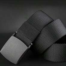 尼龙帆布透气军用战术男士腰带，配塑料扣 - 彩色 - 查看 4