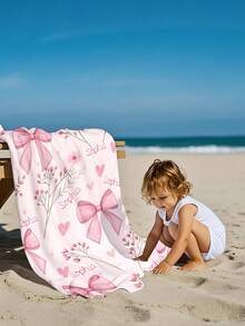 Personalized Children's Beach Towel, Perfect Summer Birthday Gift, Suitable For Various Summer Occasions. Customizable Beach Towel And Accessories, Applicable For Beach, Swimming Pool, Travel, Camping, Yoga And More. - Multicolor - View 5