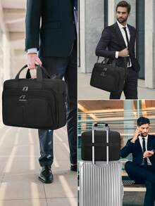 NEWHEY 17.3英寸笔记本电脑包 可扩展公文包 男士大容量防水电脑包 适用于工作、办公室、旅行、笔记本电脑包 - 彩色 - 查看 6