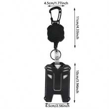 New Badge Clip Keychain, Tactical ID Card Holder, Retractable Reel, Multi-Functional Tool Accessories - A - View 15