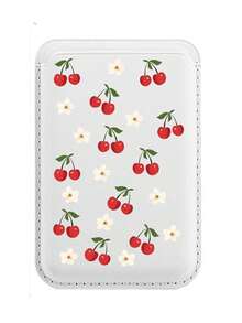 Pink Bowknot Design 1pc Magnetic Card Holder Case With Cherry Blossom & Bow Design Compatible With Apple Phone Spring Gift - Multicolor - View 15