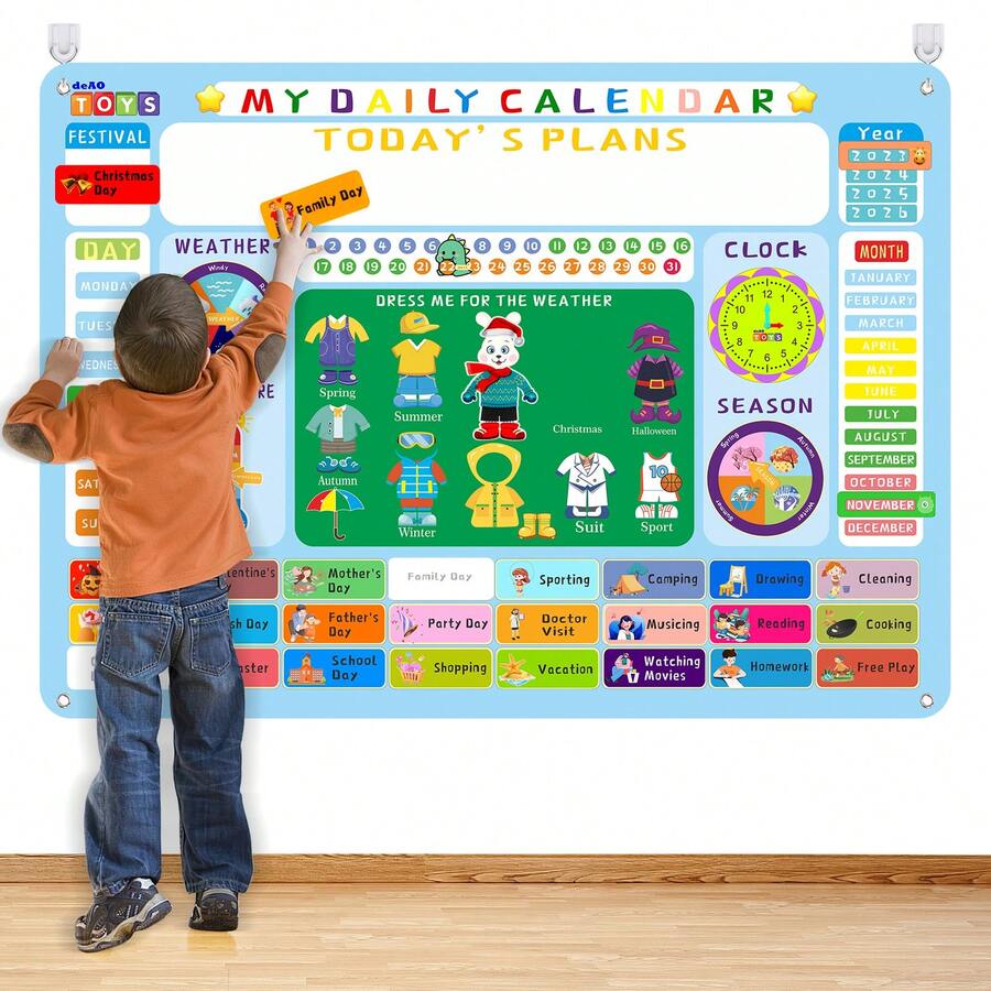 Busy Board Hang Up Educational Toy For Kids Numeracy & Literacy Development Learning Toy - Multicolor - View 1