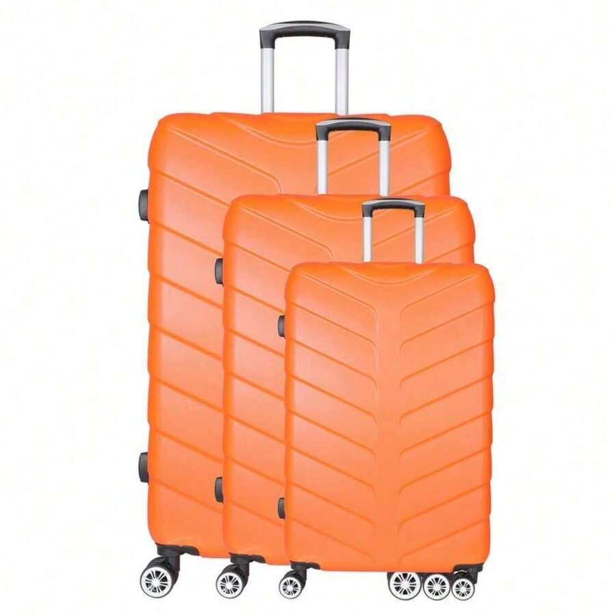 123-Piece Luggage Set: Cabin/Medium/Large Hard Shell – 360° Spinner Wheels, TSA Lock & Expandable 2025 - ORANGE01 - View 1