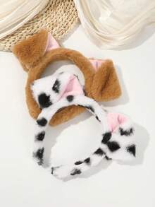 1个卡通毛绒猫耳发箍，趣味头饰，可用于洗脸、节日、派对、主题公园、送礼、拍照、表演等场合，也可作发箍或发圈使用。 - 彩色 - 查看 7