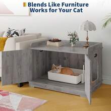Cat Litter Box Enclosures - 淺灰色 - 查看 3