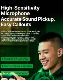 Acer Headphone in-ear berkabel dengan teknologi latensi rendah yang cocok untuk skenario e-sports. Desain in-ear untuk panggilan definisi tinggi dan pengurangan kebisingan. Kompatibel dengan semua perangkat dengan antarmuka Type-C, termasuk seri Samsung Galaxy S25/S24/S23/S22/S21/S20. - Hitam - View 7