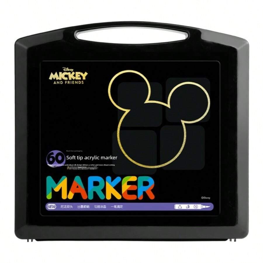 Disney 48-60 Colors Opaque Stackable Acrylic Brush Tip Markers, Suitable For Painting And Art Creation - Sets - View 1