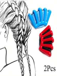 DIY海绵美发造型工具快速丸子头制作器，适用于编发造型师、卷发钳配件、扭转编发工具2件套，适合女性、女孩和婚礼发型创作 - A - 查看 3