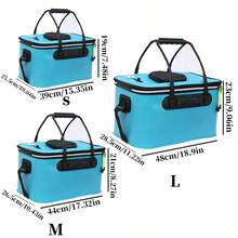 1pc Foldable Thick Fishing Tackle Storage Box, Multifunctional Handheld Fishing Gear Organizer And Fish Container - Multicolor - View 2