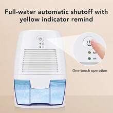 家用、卧室、浴室、书房、衣柜适用小型除湿机，便携式，静音，快速除湿，USB供电 - 白藍色 - 查看 3