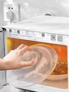 1pc Microwave- Plastic Transparent Splatter Cover, Reusable Food Bowl/Dish Lid, Refrigerator Round Lid - Multicolor - View 5