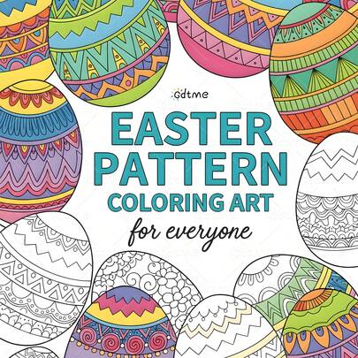 Happy Easter Coloring Book - Cute Stress Relief Drawing Book Ideal Gift For Party And Birthday ﻿