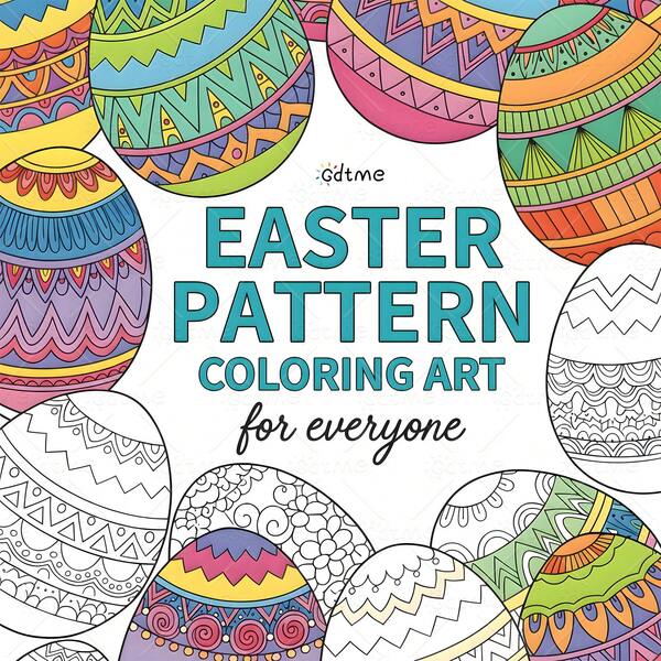 Happy Easter Coloring Book - Cute Stress Relief Drawing Book Ideal Gift For Party And Birthday ﻿