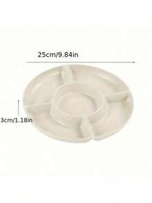 1pc Unstoppable Heart-Shaped Snack Divider Plate, Azeroth Plate, Snack Bowl, Multi-Layer Bowl Plate, Nuts, Candy And Fruit Container, Reusable Plastic Snack Plate With 4 Compartments, Suitable For Home And Restaurant - Multicolor - View 5