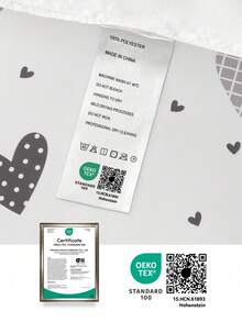 Conjunto de capa de edredom com estampa de coração (2/3 peças), 1 capa de edredom + 1/2 fronha (edredom não incluído), macio e respirável, item essencial e moderno para quarto e dormitório, certificado Oeko-Tex. - Multicolorido - Ver 10